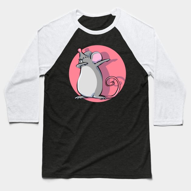 Funny Dabbing Dancing mouse Pet Baseball T-Shirt by PhantomDesign